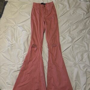 Fashion Nova Pink Flare Jeans
